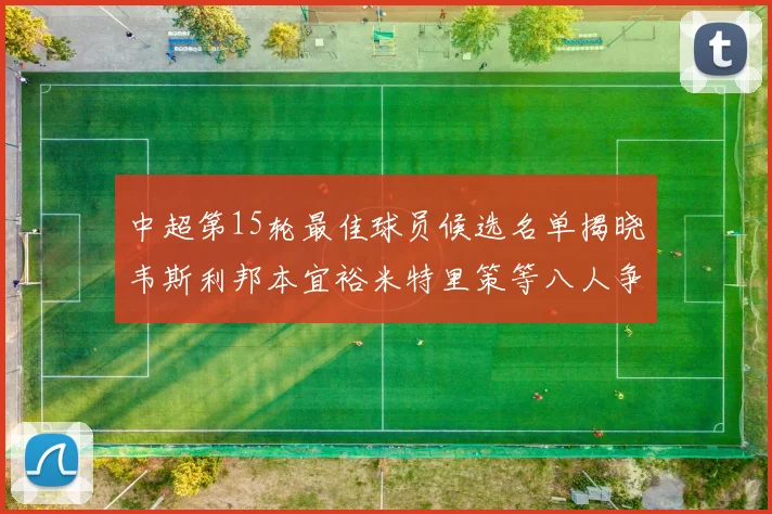 中超第15轮最佳球员候选名单揭晓韦斯利邦本宜裕米特里策等八人争夺荣誉